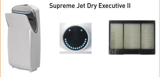 Jet Dry Executive II Hand Dryer Filter JDEXE2,  Pack of 2
